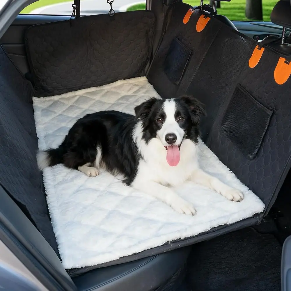 

Premium Plaid Dog Bed Non-Slip Car Seat Cover Extendable Backseat Mat for Trucks SUVs Travel Comfort Pet Mat