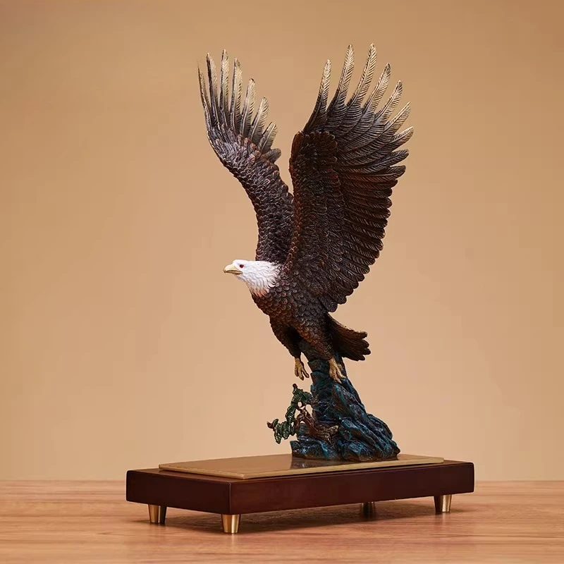 All-copper eagle ornaments show great plans, living room office study decoration gifts