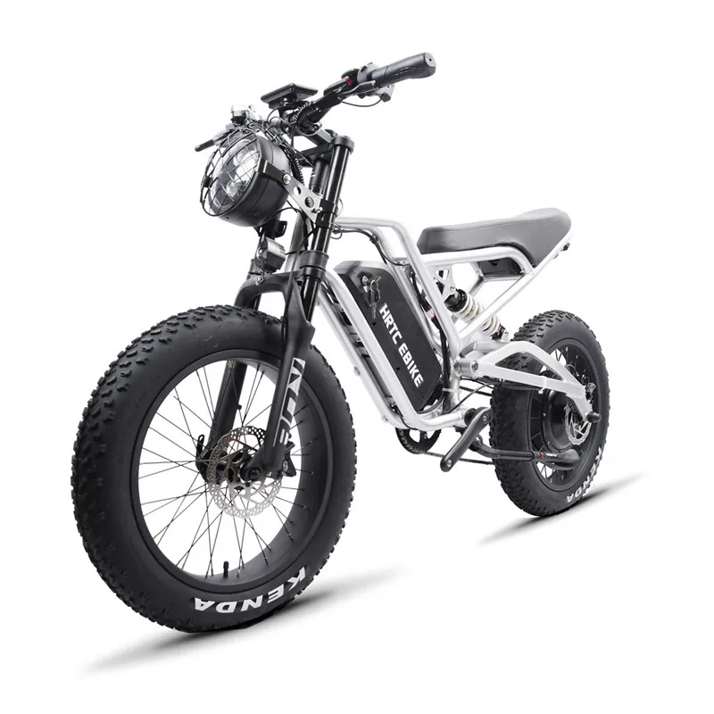 20 inch Off-road Moped Wide Tire Lithium Battery Snowmobile Mountain Bike Electric Bicycle 48V Fat Fertilizer Tire Emtb