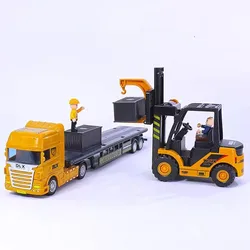 1: 50 plastic flatbed transport vehicle model,simulation forklift engineering vehicle toy,wholesale