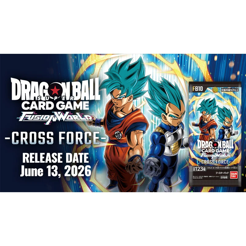 New  BANDAI DRAGON BALL FB10 SUPER CARD GAME FUSION WORLD BOOSTER PACK CROSS FORCE Tcg Collection Card 6 Cards Per Booster Pack