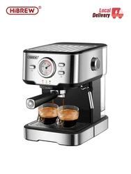 Macchina da caffè HiBREW Cafetera 20 Bar Espresso inox Semi automatica Espresso Cappuccino Display temperatura vapore acqua calda H5