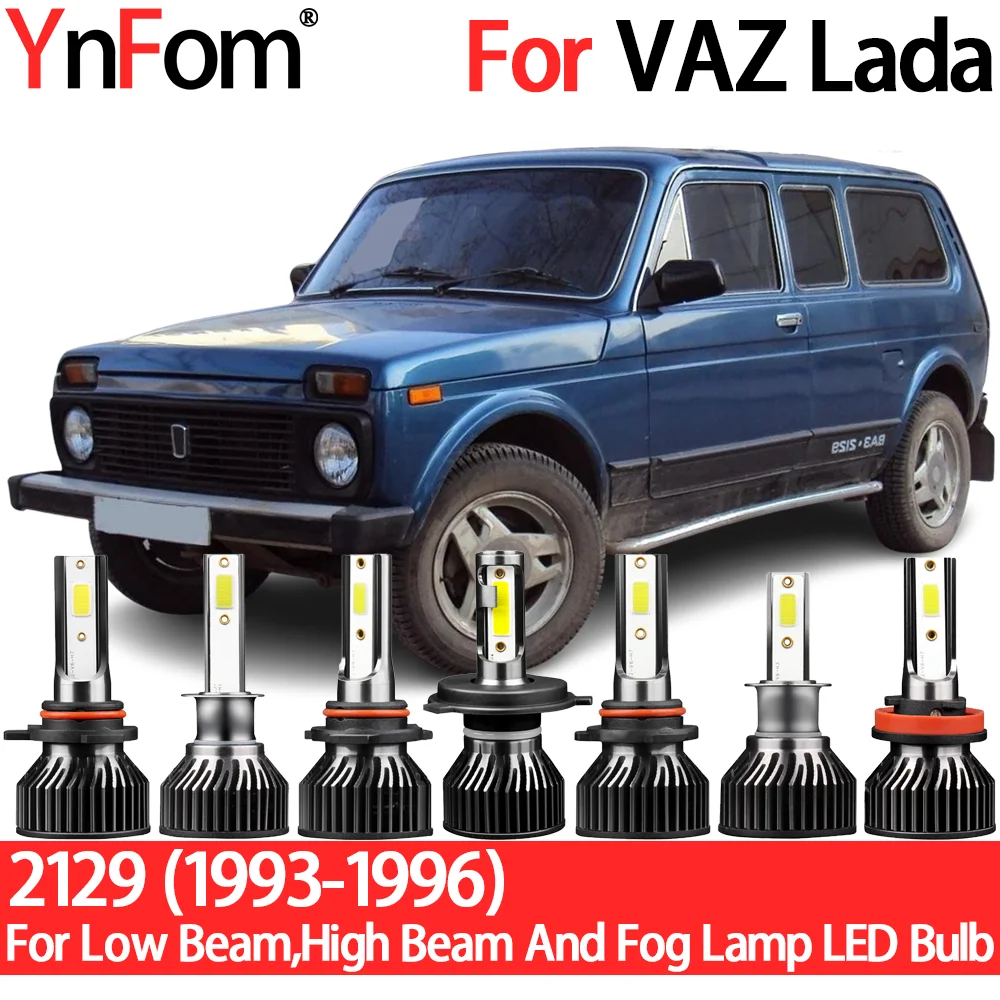 

YnFom For VAZ Lada 2129 1993-1996 Special LED Headlight Bulbs Kit For Low Beam,High Beam,Fog Lamp,Car Accessories