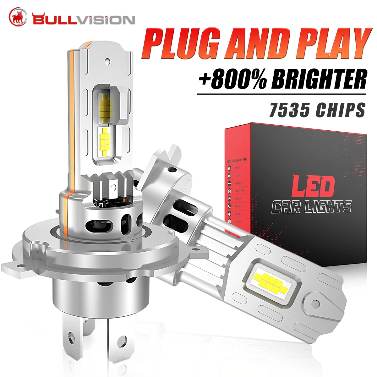 H7 LED Bulb H4 H11 Headlight for Car CANBUS 9005 9006 High Power Auto Lights 6000K Mini Turbo Fan Automobile LED Headlamp 12V