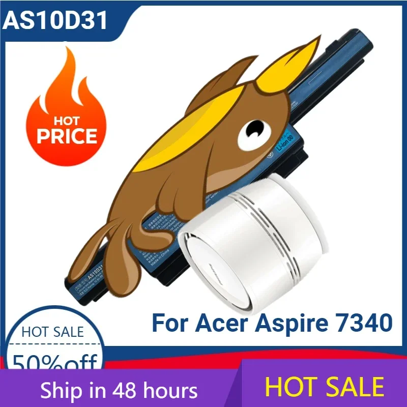 

High-quality Laptop AS10D31 Battery for Acer Aspire 7340 7740 7551 7741 7560 7750 5740 5744 6495 TravelMate 8573 8572