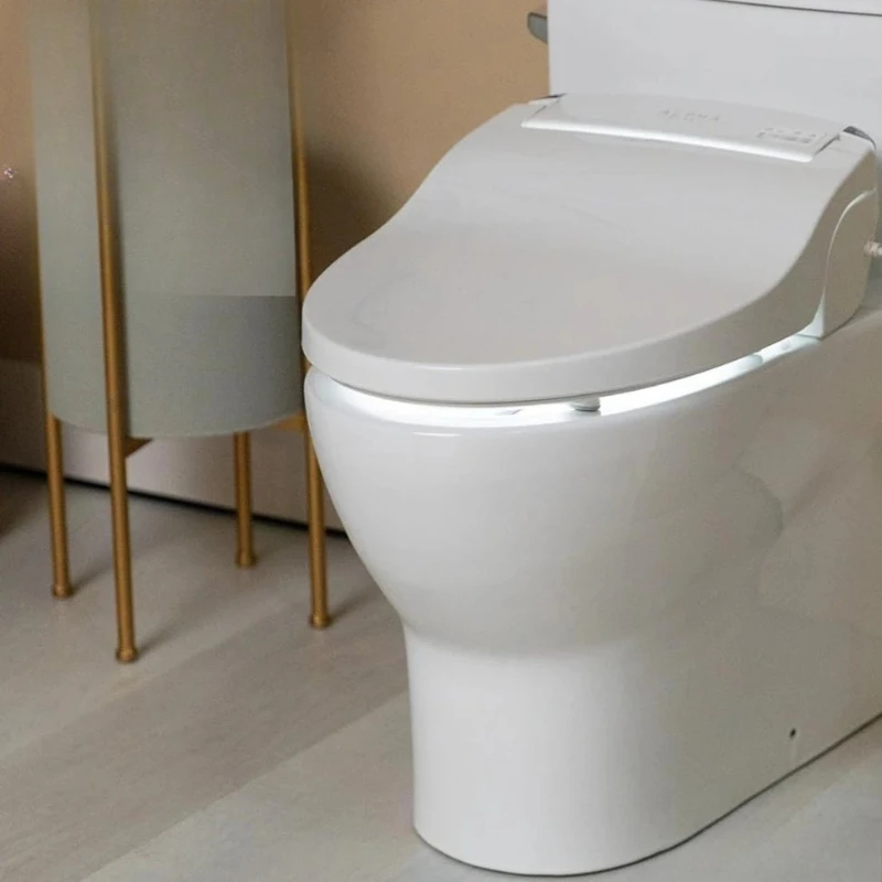 

Elongated Bidet Toilet Seat, White, Endless Warm Water, Bowl Mist, LED Light, Quiet Operation, Wireless Remote