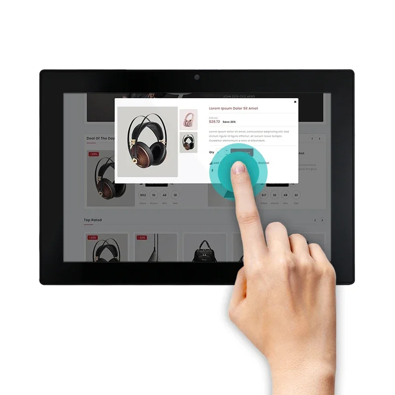 Sunworld montado na parede android power over Ethernet android POE tablet display LCD tablet de 10 polegadas com módulo 4G e opção NFC