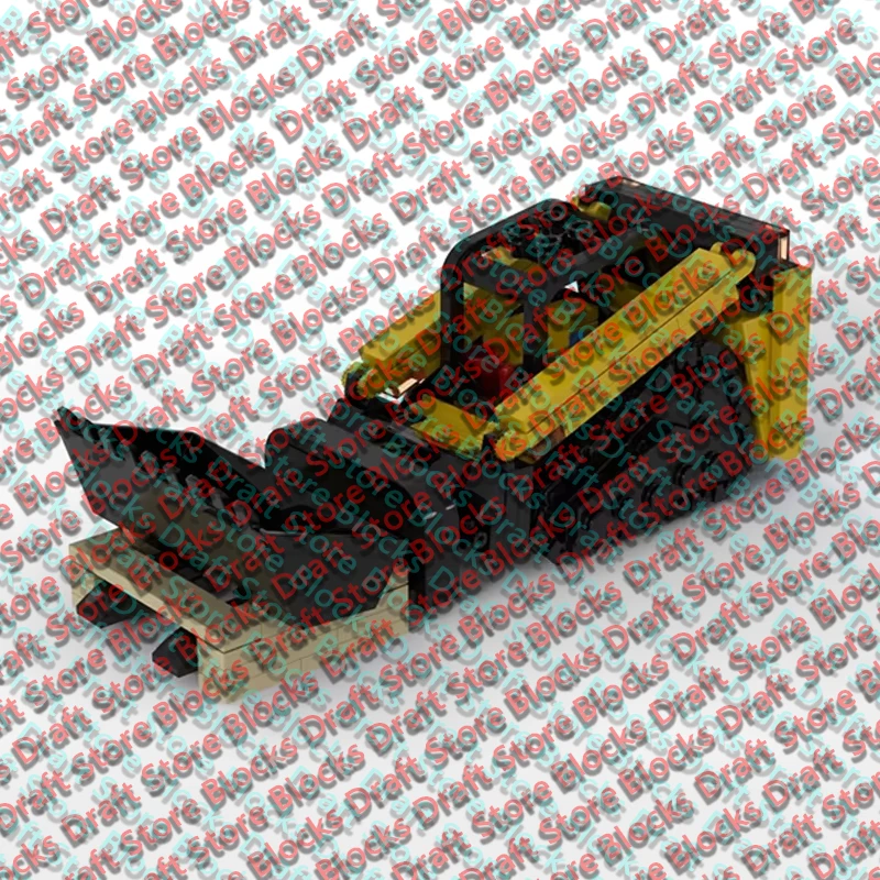 QWERT City Car Model MOC Building Bricks Skid Steer Loader Modular Technology Holiday Gifts Assemble Toys Suit Ideal Gift