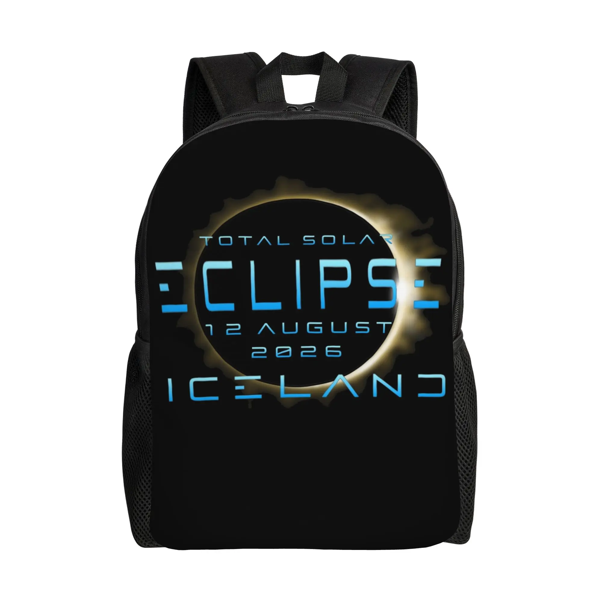 Total Solar Eclipse 2026 Iceland Backpack for Men Women Fashion High School Daypack  Laptop Computer Shoulder Bag Lightweight