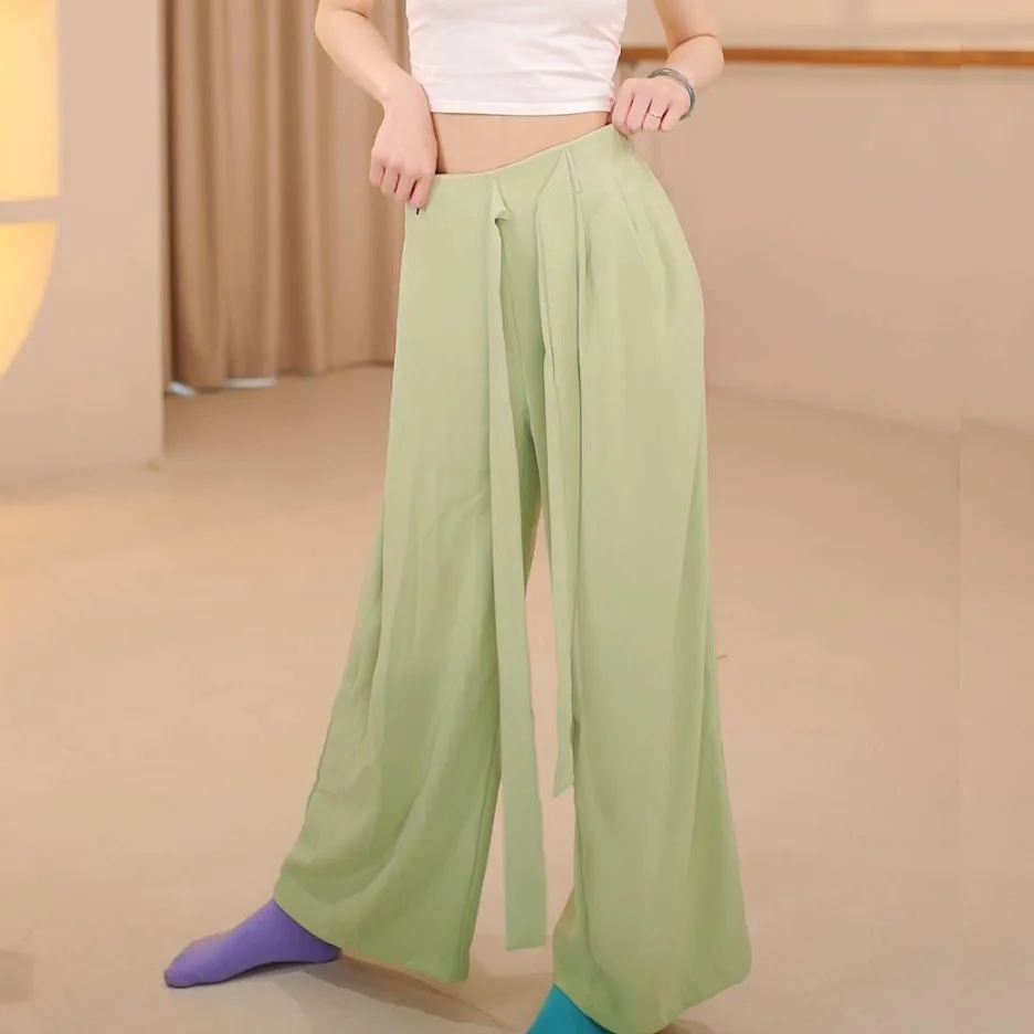 

Modern dance dance pants streamer trousers women's spring and summer new Chinese dance body training pants loose straight