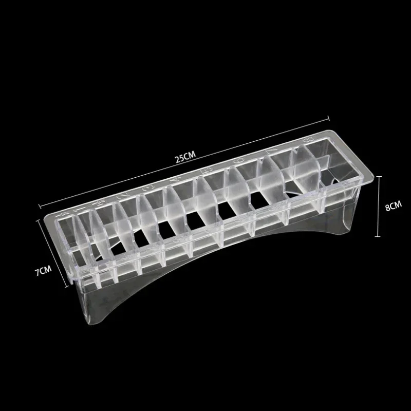 Universal Rechteckige Kunststoff Guide Kamm Lagerung Box Friseur Friseur Elektrische Haar Clipper Grenze Kamm Organizer Container Box – Detail 5