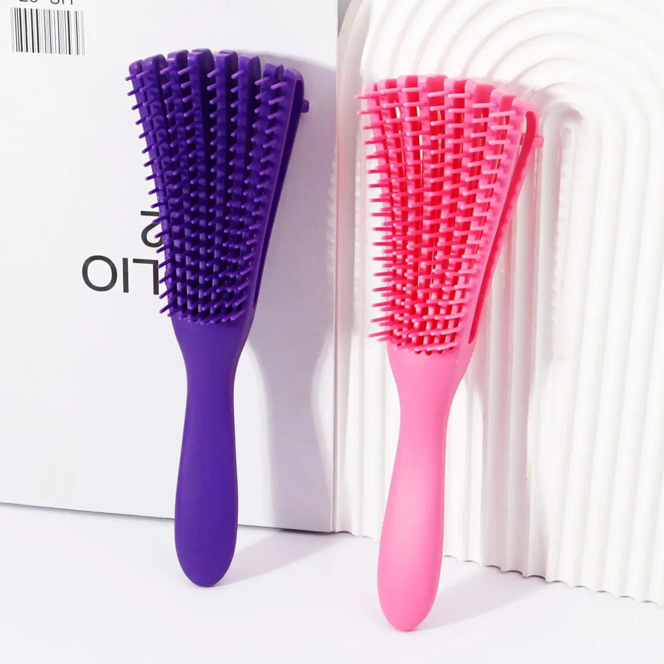 2pc Octopus Shaped Scalp Massage Hair Brush - Anti-Static, Hollow Ventilation Design, Gentle Combing, Special for Real Hair Wigs