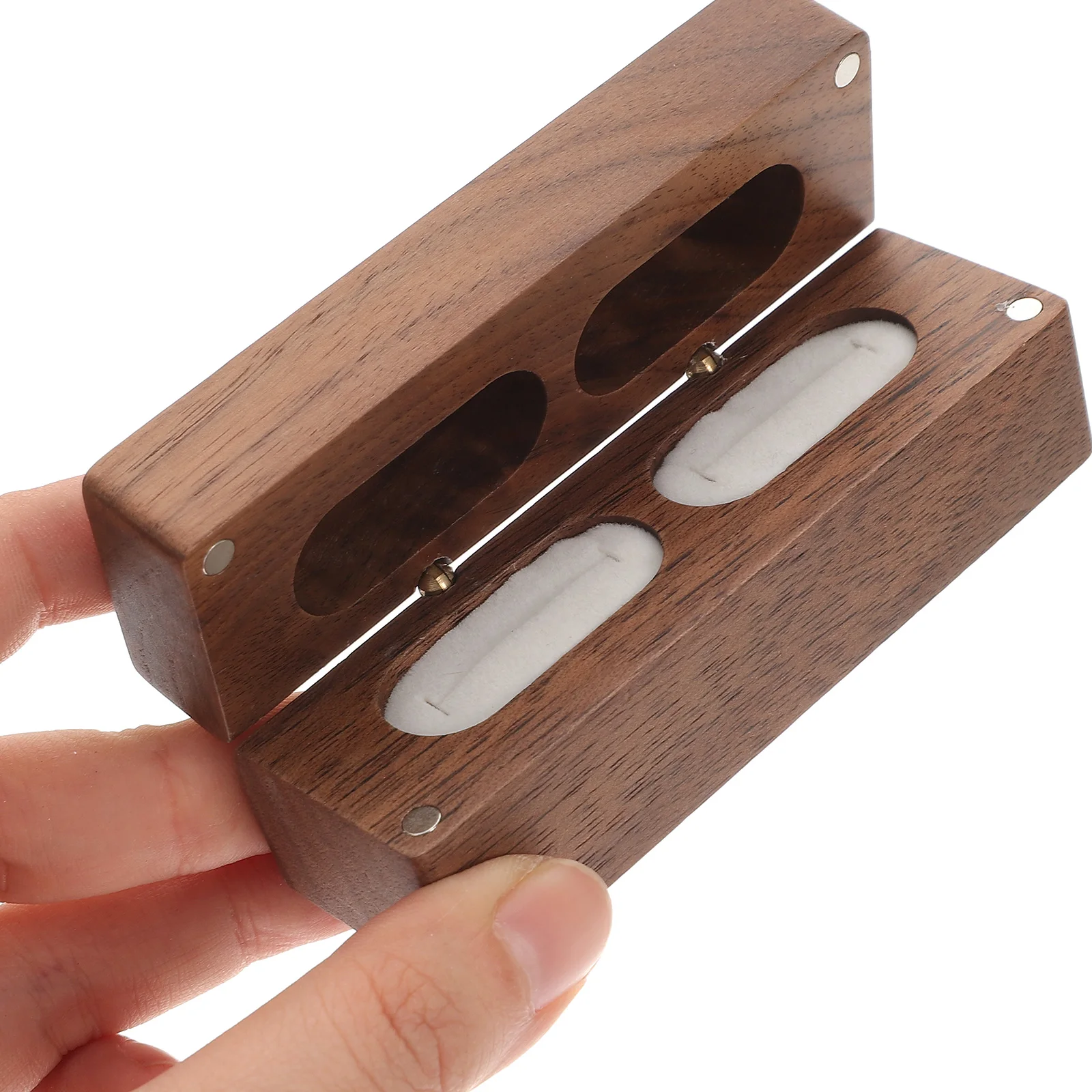 

Wood Ring for Wedding s White Ring Box For Wedding Ceremony Compact Proposal Gift Holder Jewelry Packaging Display