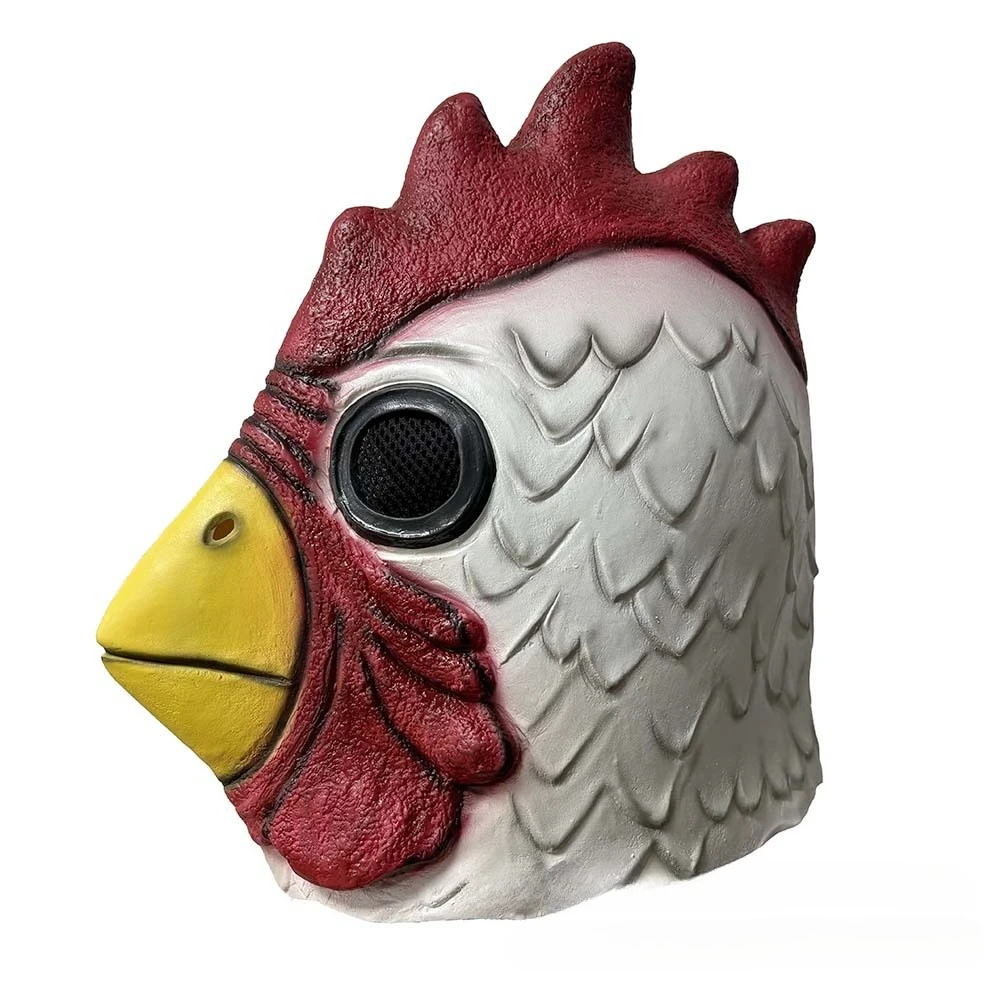 Biochemisch Kip Hoofdmasker Halloween Biochemische Cosplay Rolmasker Party Prestatie Prop Biochemische Witte Haan Headcover