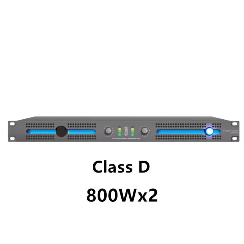 CT2.08 Professional 2 Channels 800watt 800W Digital 1u Amplifier Professional Class D