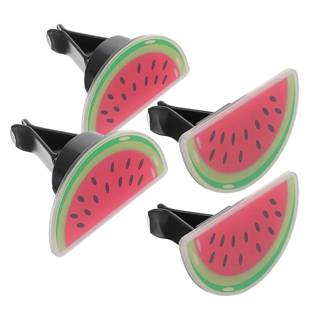 4Pcs Watermelon Car Vent Air Freshener Clips Scented Fragrance Diffuser for Car Air Conditioning Outlet Cute Auto Interior