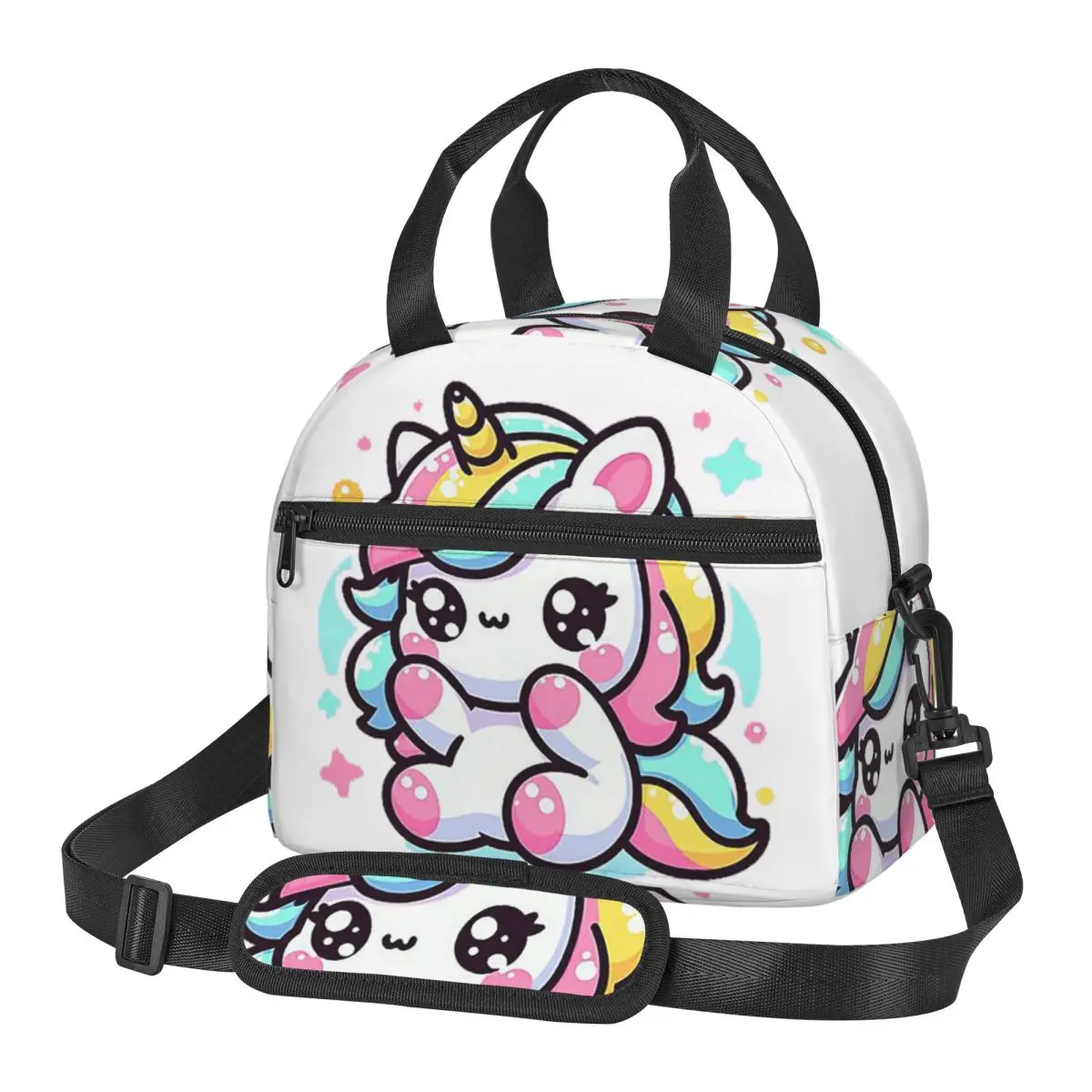 

Сумки для обеда Happy Unicorn, изолированная коробка для бенто, водонепроницаемая сумка для обеда, сумки для пикника, термосумка для женской работы