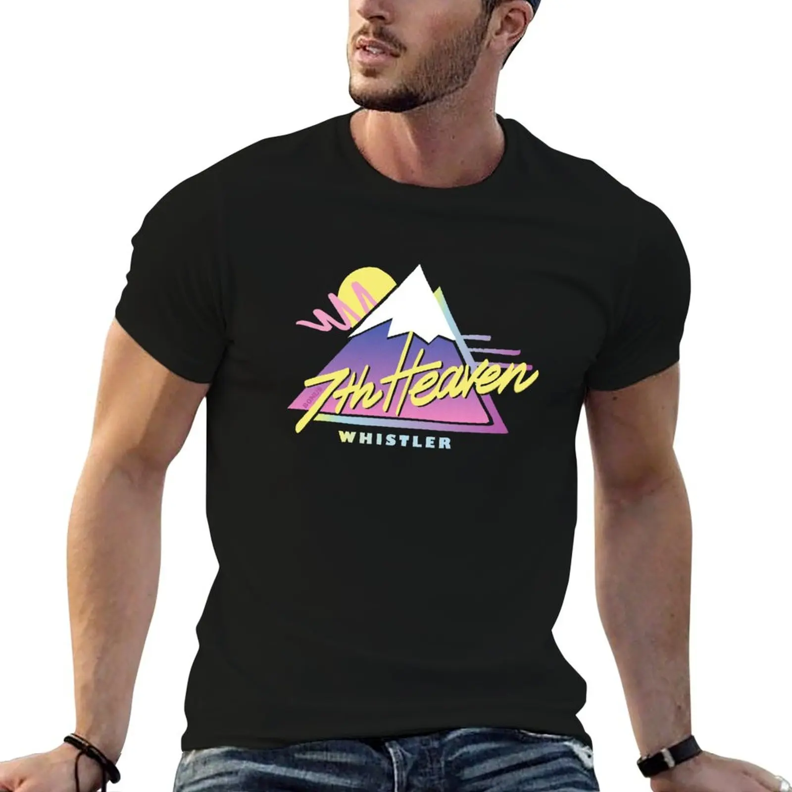 

7th Heaven Whistler - retro ski and snowboard mountains T-Shirt graphic t shirts for man anime t shirts for man T-Shirt