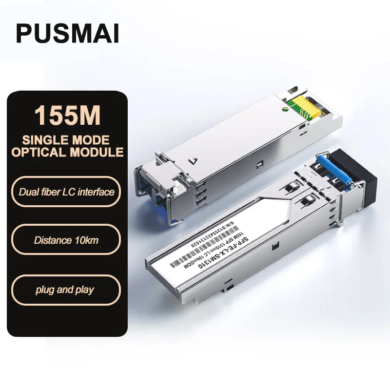 

155M SFP+ 10KM 1310nm Single mode dual fiber module Compatible with Cisco Mikrotik Mellanox Switch