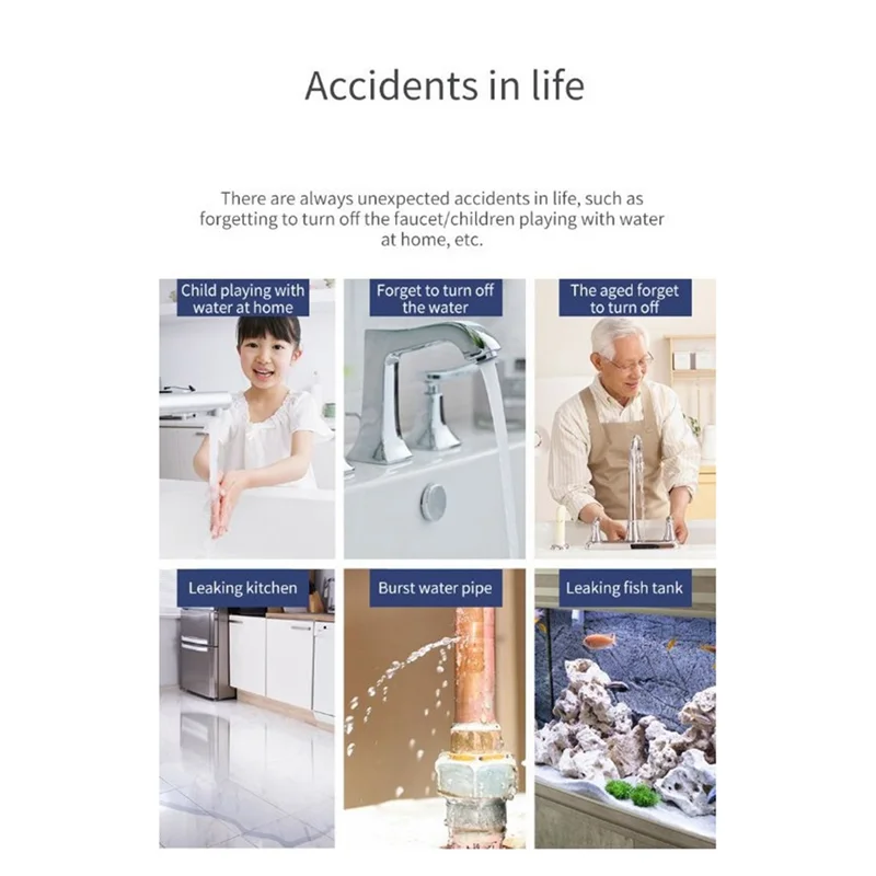 A42Z-Graffiti Zigbee Flood Sensor Smart Water Sensor Leakage Alarm Flood Sensor Multifunction Flood Sensor