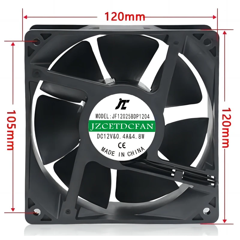 DC 12V 24V 48V Cooling Fan Brushless for Reprap 3D Printer Parts DC Cooler 120x120x25mm Plastic Fan