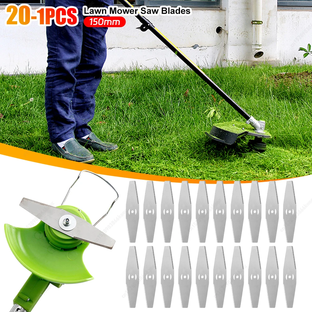 150mm Metal Grass String Trimmer Head Replacement Saw Blades Lawn Mower Fittings Parts Home Garden Power Tool Accessories 20-1PC