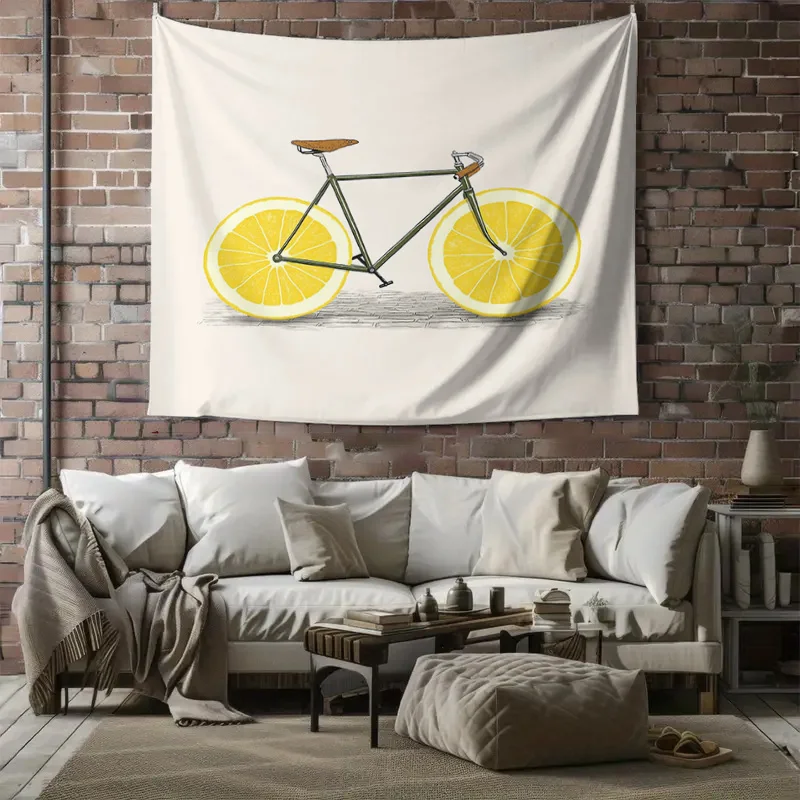 خمر دراجة نسيج جدار الفن الطبيعة الأزهار النباتية ديكور المنزل غرفة النوم الجمالية الجدار الشنق التصوير خلفية #6