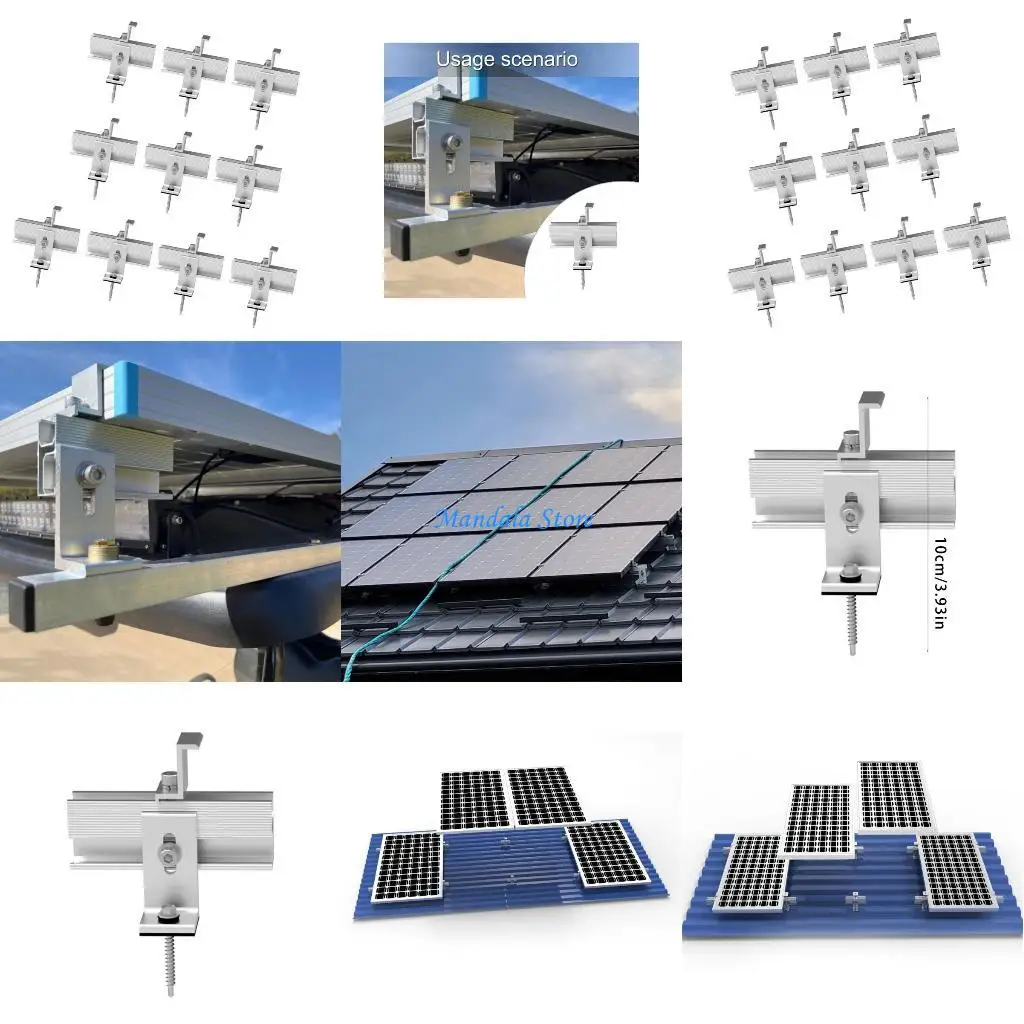 

U2JC 10 шт. Универсальные монтажные кронштейны для панелей солнечных батарей для обеспечения устойчивости на крышах и лодках,