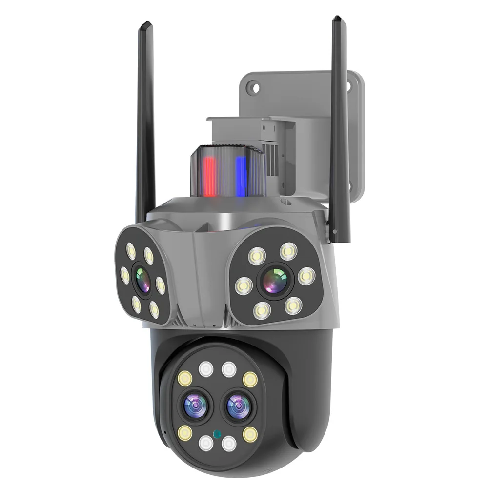 Cámara IP con Zoom óptico 8K, 8MP, WIFI, 10X, para exteriores, tres pantallas, cuatro lentes, PTZ, seguimiento automático, cámara de seguridad inteligente impermeable para el hogar