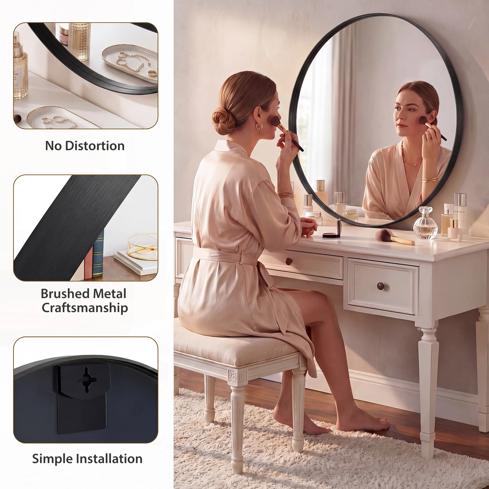 JHK Groove Gold Round Vanity F - Home Theater Bathroom ulasan dan harga