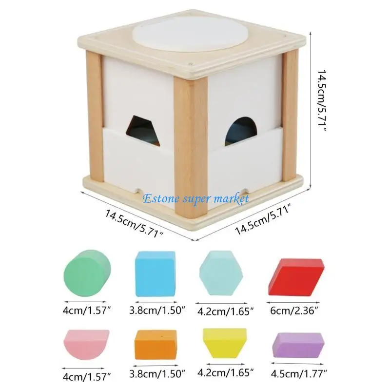 090B شكل ألغاز مطابقة للأطفال الصغار ، والأطفال ، ولعب التعلم المبكر الخشبي للطفل