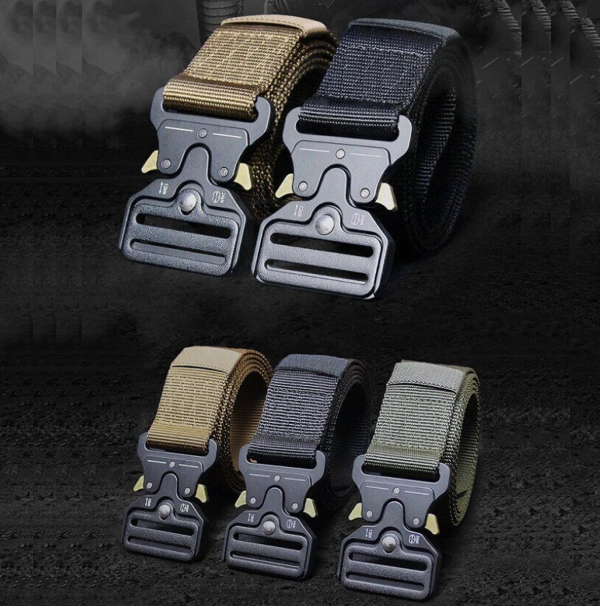Battle Rope Heavy - Sabuk Taktis Gaya Militer dengan Pengait