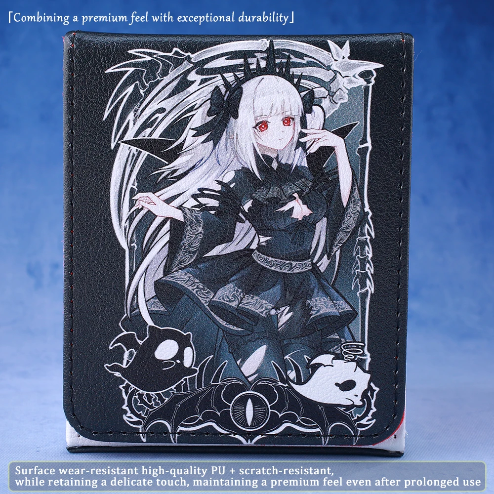 The Lightless Shadow Yugioh TCG Card Storage Deck Box, Magnetic PU Leather, Display Window, Holds 120 Sleeved Cards for YGO,PTCG