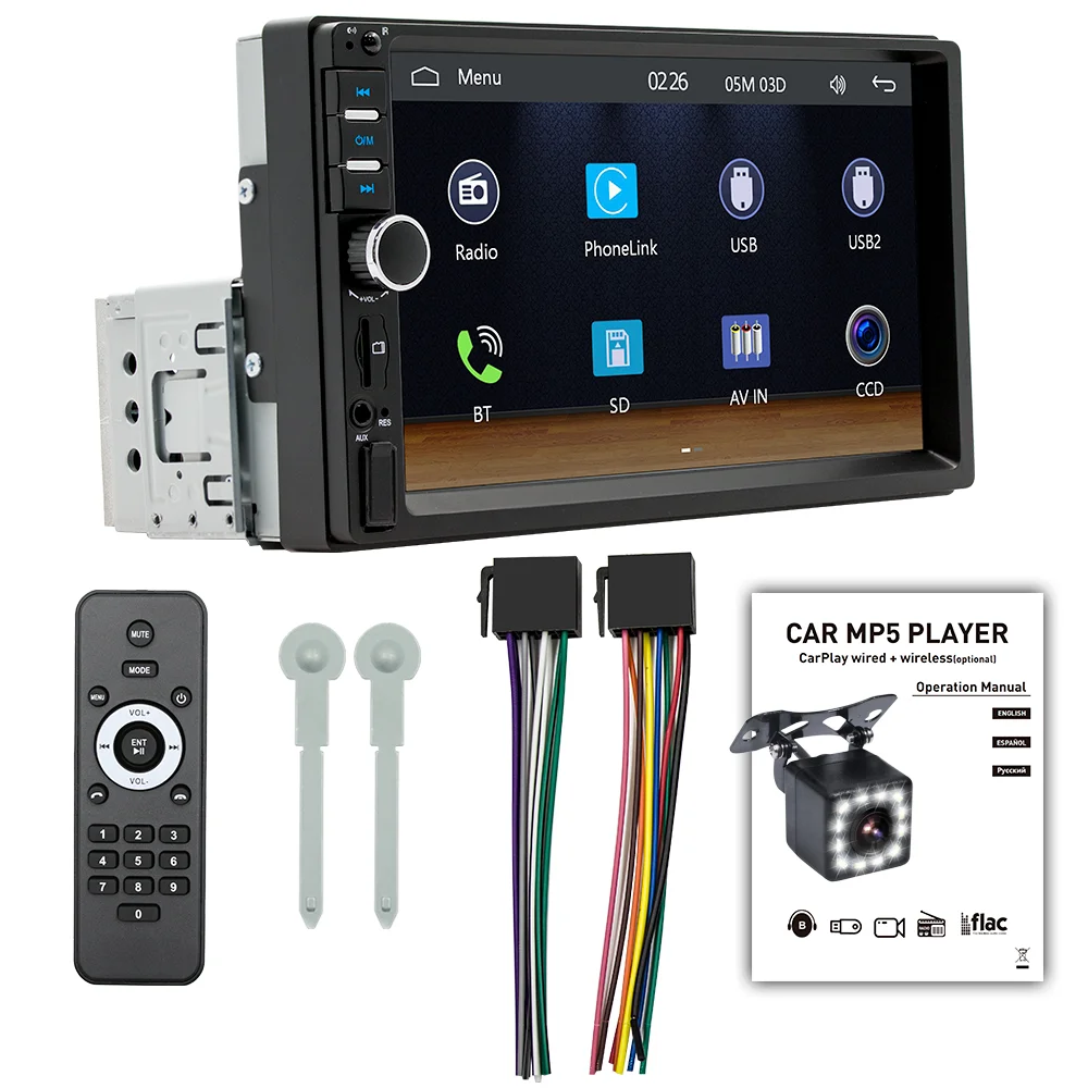 7インチ 2DIN カーナビ MP5プレーヤー Amazon.co.jp: カーオーディオ、Bluetooth MP5プレーヤー USB FM