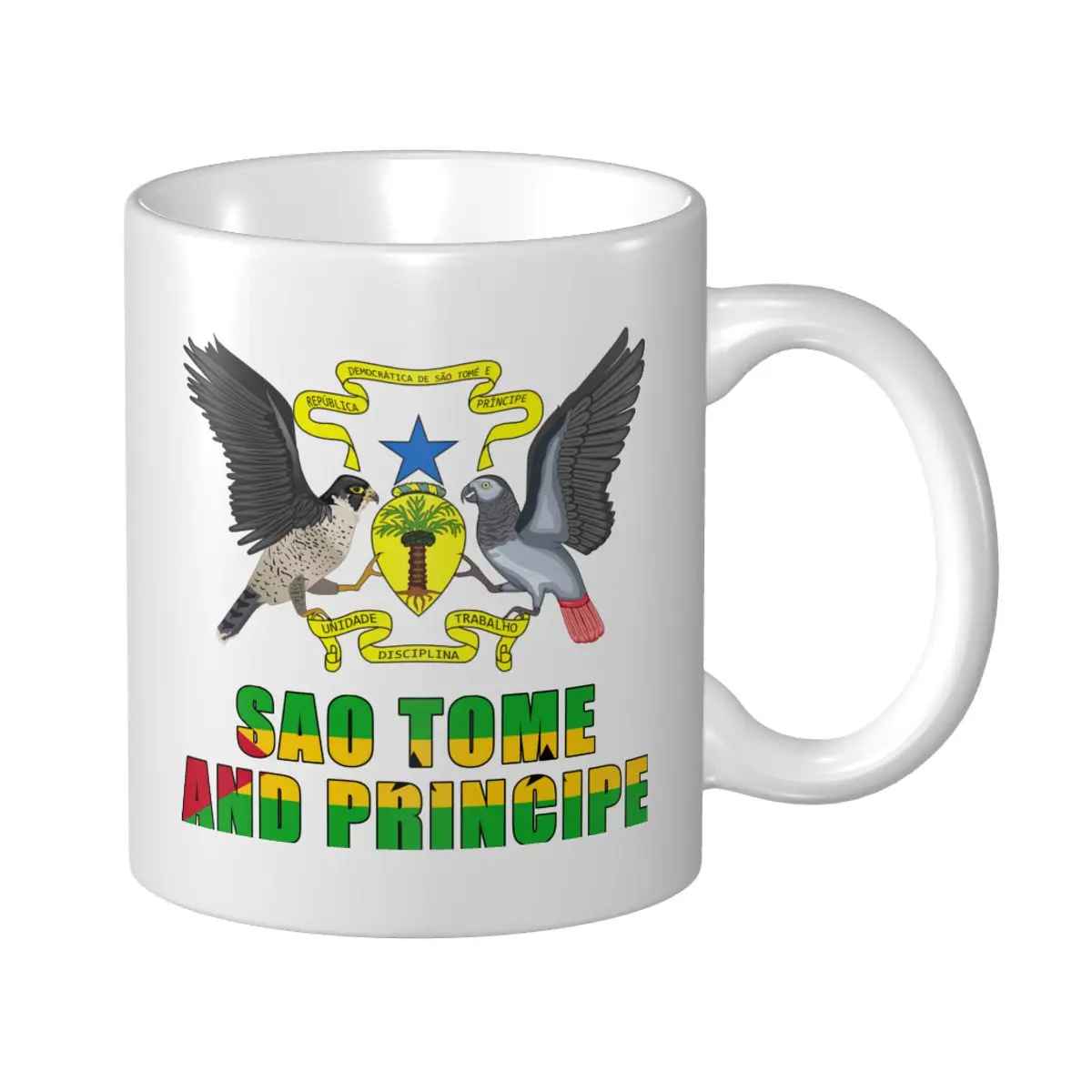 Mark Cup Mug Sao Tome And Principe Letter Flag Emblem Coffee Mugs Tea Milk Water Cup Travel Mugs For Office Home
