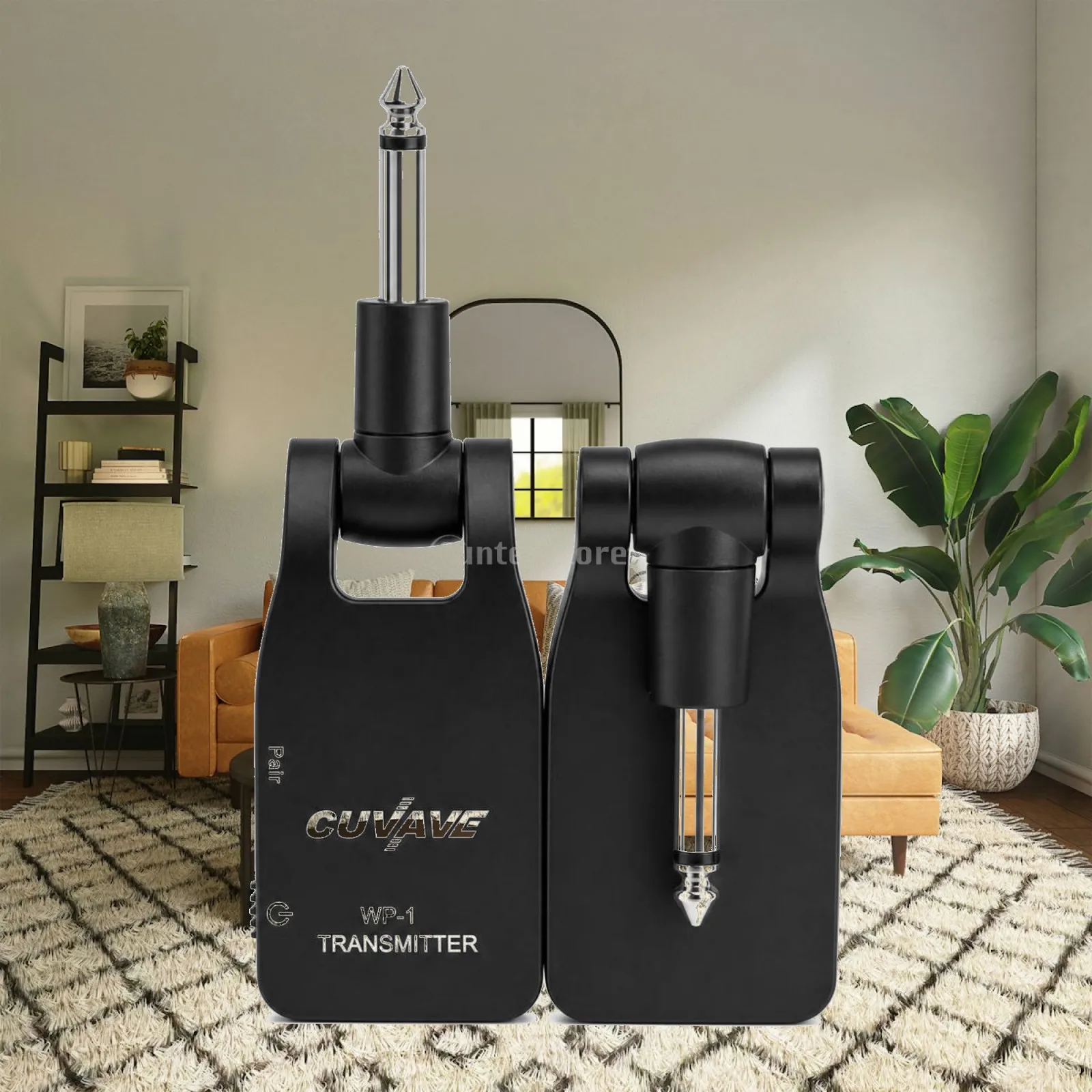 2 Pieces Wireless Instrument System Uncompressed Wireless Guitar System Instrument Transmitter Receiver Rotatable Compact