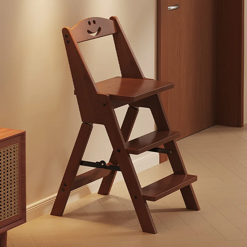 HYS thickened folding ladder stool household folding stool climbing stool small and light three-step ladder multi-functional