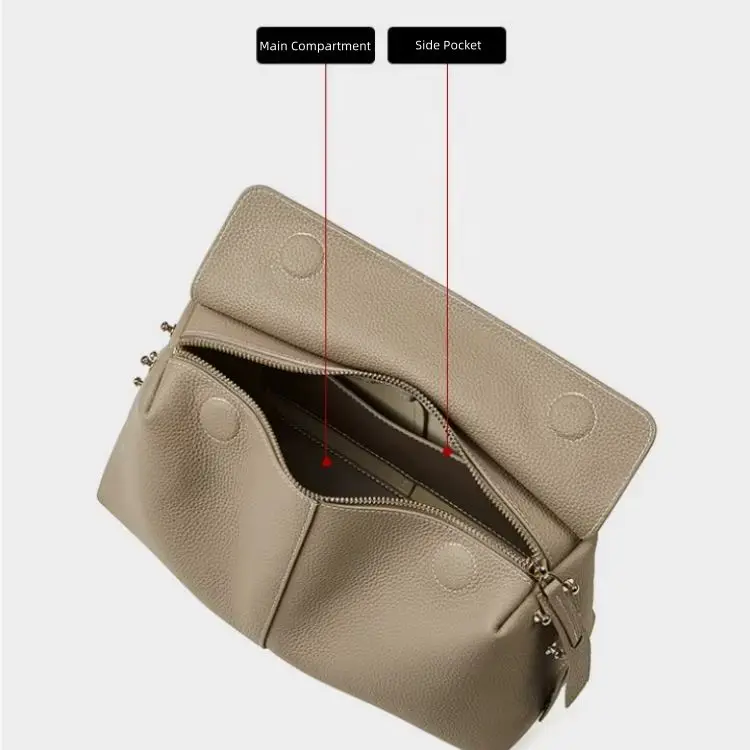Detachable Shoulder Strap, Crossbody Soft Durable Large Capacity Genuine Leather Handbag Women - view 4