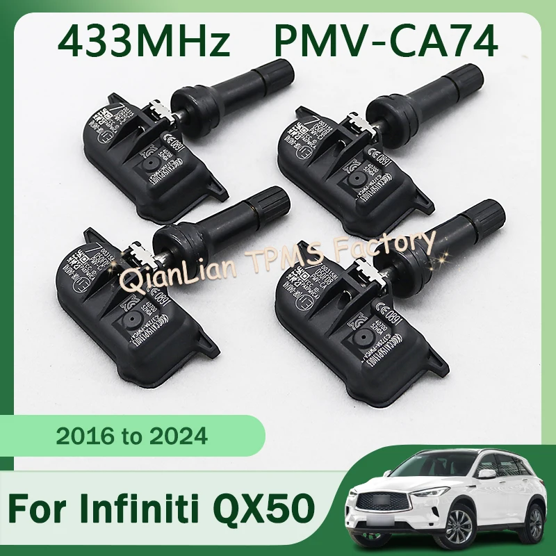 

PMV-CA74 TPMS Tyre Pressure Sensor For Infiniti QX50 QX70 QX80 QX Q70 1/4pcs 433MHz Tire Pressure Monitoring System