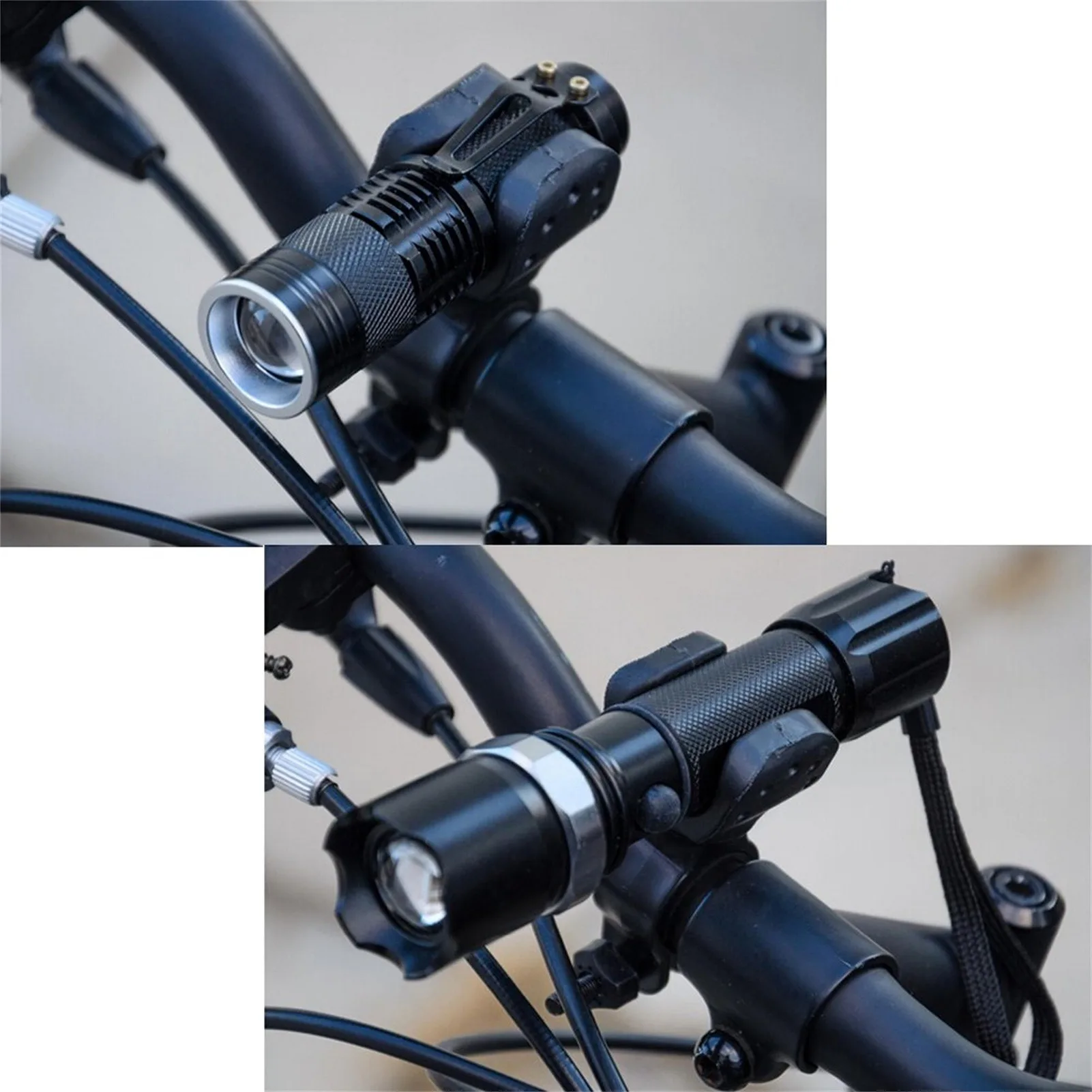 360 Degree Rotatable LED Bicycle Front Lamp Mount Holder Clip for Cycling Bike Flashlight Universal Bike Accessory