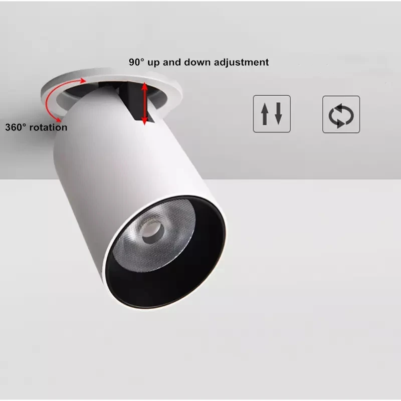 Pode ser escurecido dobrável conduziu a luz de teto 7w 12w 15 led projetor sala tv, espiga do corredor da parede de fundo, para downlight de teto