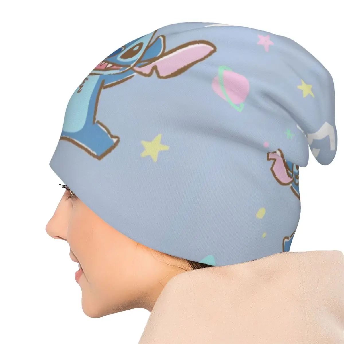 Kawaii Stitch Cap Cute Cartoon Koala Hip Hop Men Women Outdoor Skullies Beanies Hat Spring Warm Dual-use Bonnet Hats