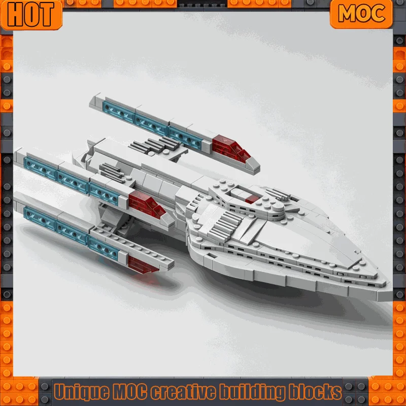 640 PCS Star Space Battleship Saucer Section Warp Nacelles Building Blocks DIY Creative Assembly Educational Collectible Gifts