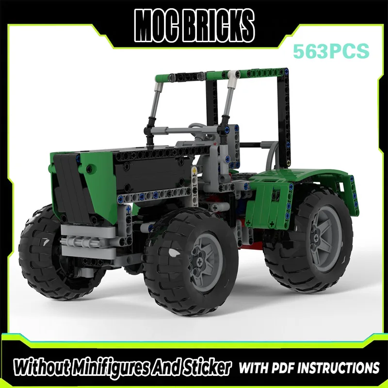 

City Car Model MOC Building Bricks Agricultural Medium Sized Tractor Modular Technology Gifts Holiday Assemble Children Toy Suit