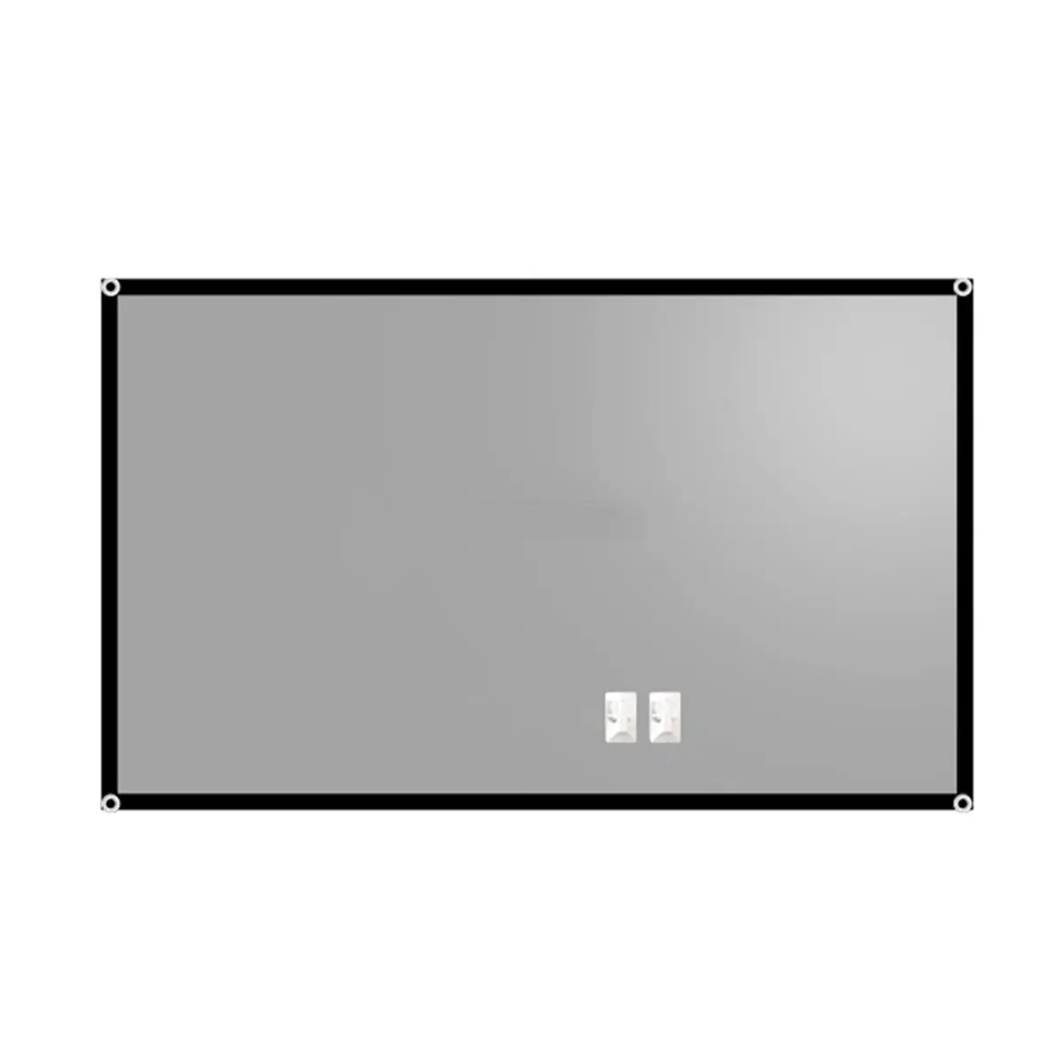 Fits for High Brightness Portable Projection Screen Anti-Light Projector Curtain Metal Reflective Fabric with Eyelets 60 Inch