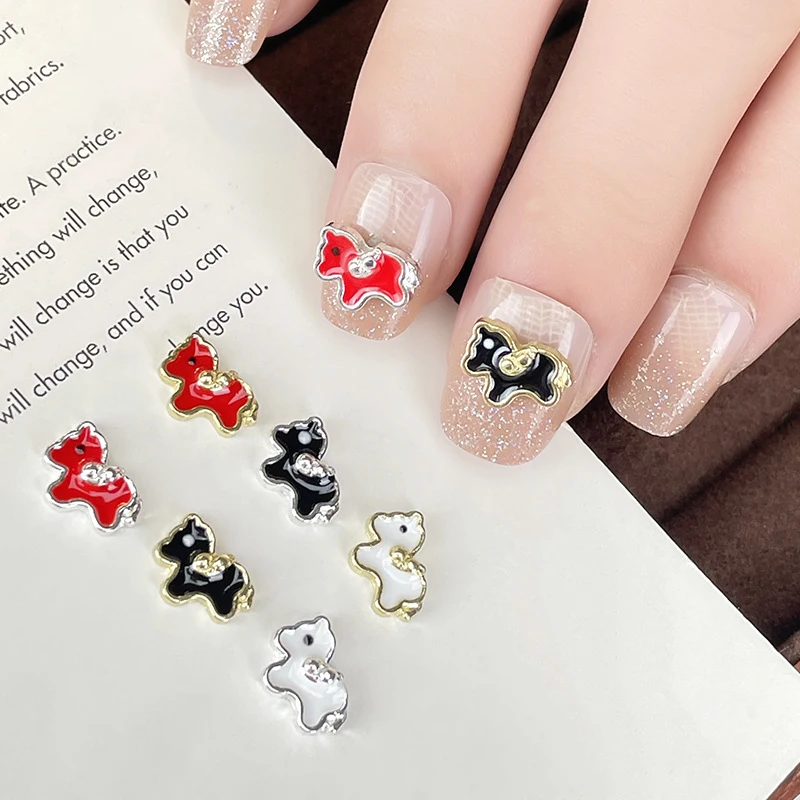 الملونة البسيطة الكرتون سنة الحصان الصينية زودياك الحصان فلاتباك مسمار الفن ديكور Diy بها بنفسك مانيكير مجوهرات اكسسوارات الحرف