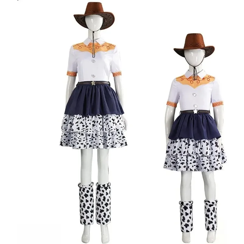 

Новый аниме «История игрушек», карнавальный костюм «Триш», короткая юбка, пояс, шляпа, костюм, карнавальная тематическая вечеринка, наряды для ролевых игр для взрослых и детей