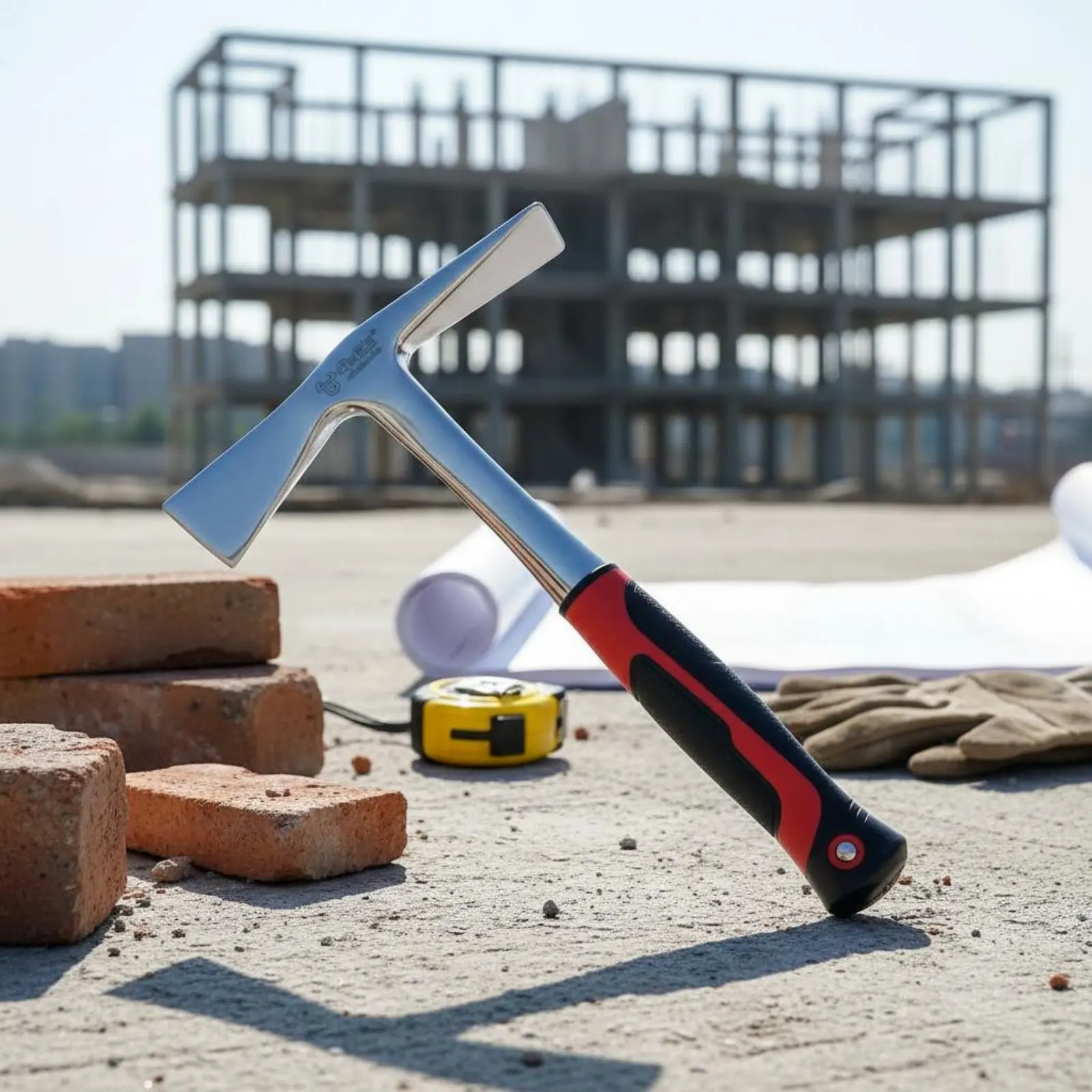Single-Piece Steel Pickaxe Multi-Functional Two Head Rock Pick Trenching Mattock Sturdy Duty Gardening Hoe Pick Non-Slip Grip