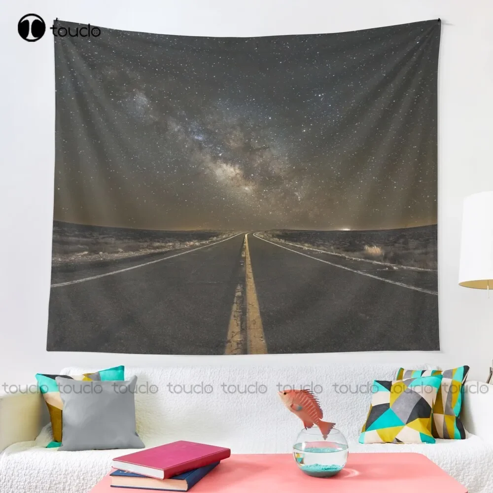 Go Beyond - Road Leads Into The Milky Way In Northern Arizona Tapestry Large Wall Hanging Tapestry Art Home Decoration