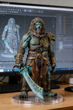 

In Stock Nottaa YM005 1/12 Shiziling Cyan Lion Double Headed Mythical Soldier Action Figure Collectible Model Toy